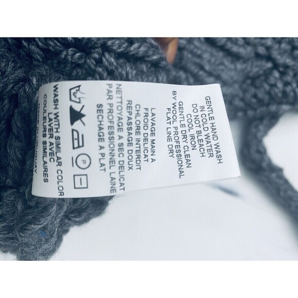 Manoush Cable SLeeveless Cardigan Vest Dress Wool Blend Designer Size Medium - Picture 5 of 12